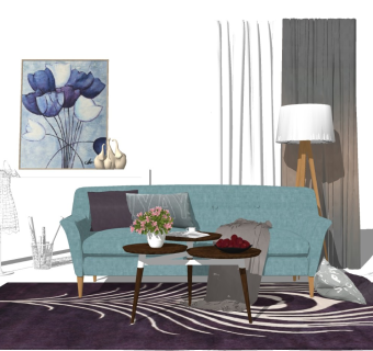 精品客厅设计家具模型 (74)